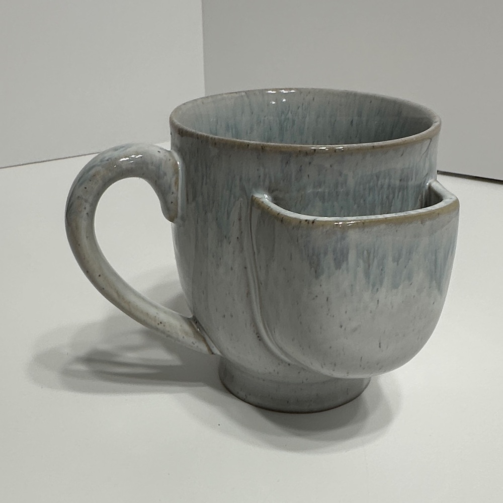 NWT speckled blue/grey Ceramic Mug with Pocket